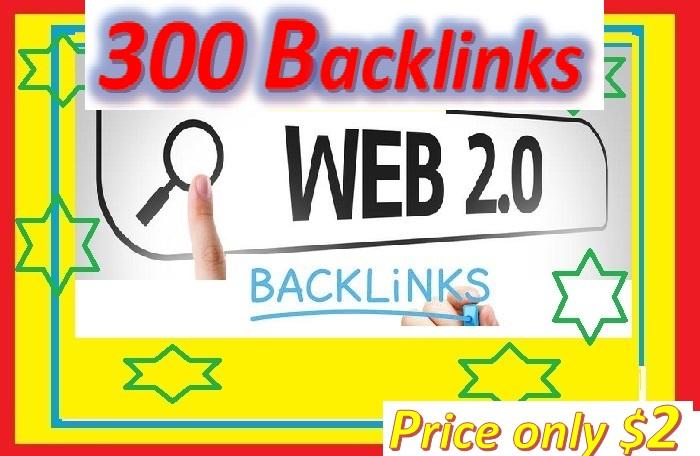 Will Provide 300 Web 2.0 Backlinks helps to websites ranking