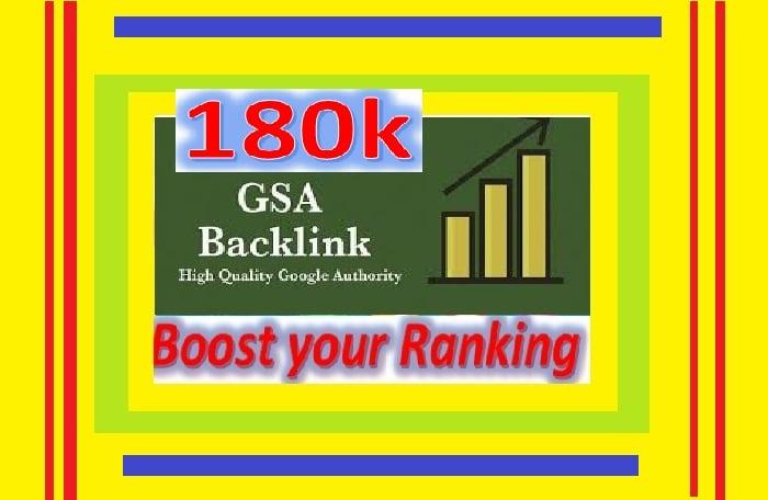 Create & Provide 180k+ GSA UNIQUE BACKLINKS for Your Website ranking