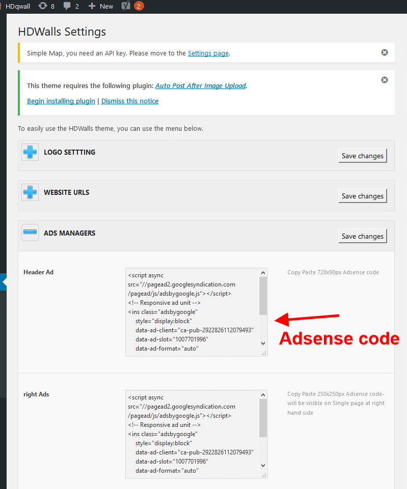 Wallpaper WordPress theme Jahangir for Photo Blogging