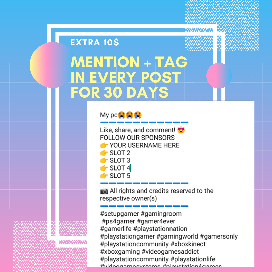 gaming niche instagram shoutout