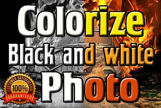 Professionally colorize black and white 5 images