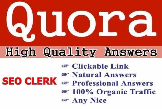 Promote Your Website Powerful 10+Quora Answer Backlinks with contextual link
