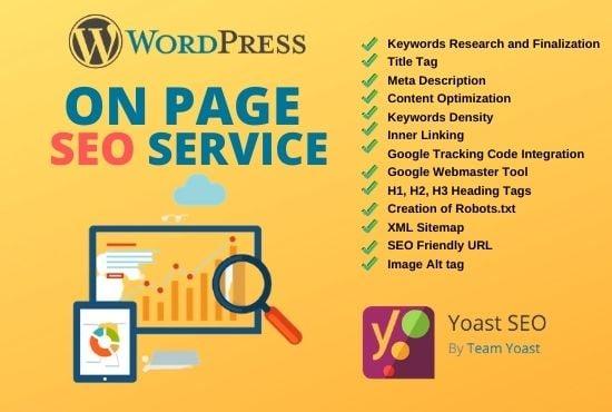 I will be your WordPress on-page SEO process manger 