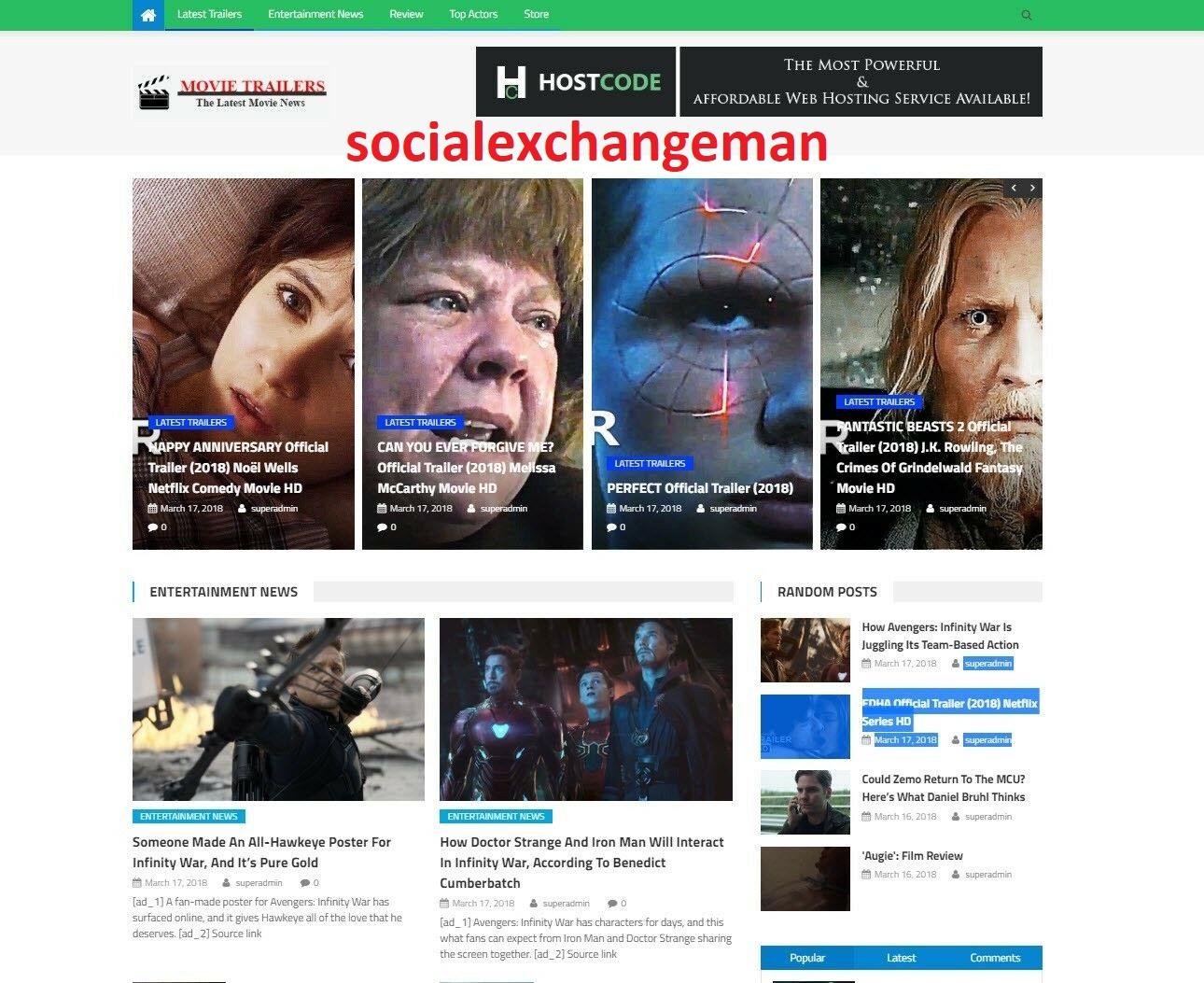 Turnkey WordPress Movie Trailer Website Script Autopilot good for Adsense