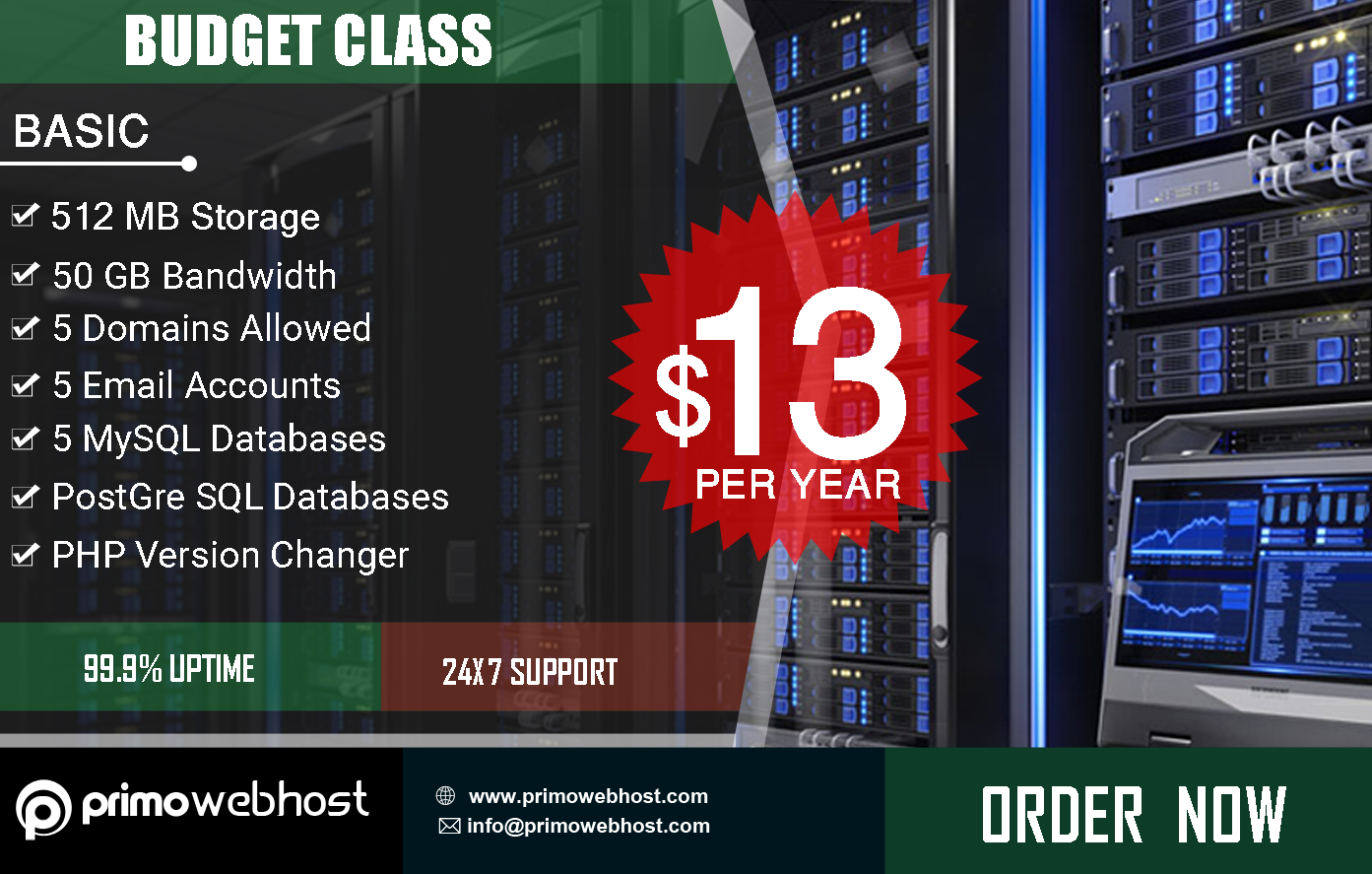 High Quality SSD Web Hosting - Yearly