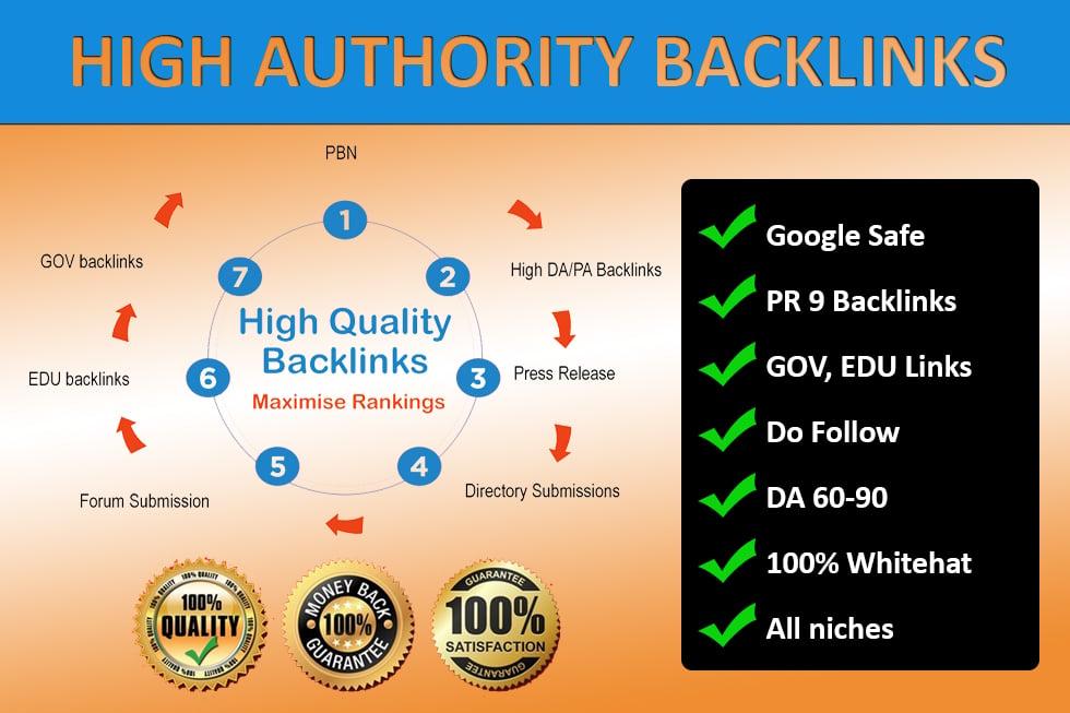 80 High Authority Backlinks DA 60+ Premium Indexing