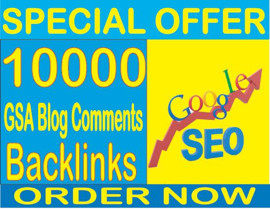 Get 10000 GSA SER Blog Comments Backlinks Boost your alexa