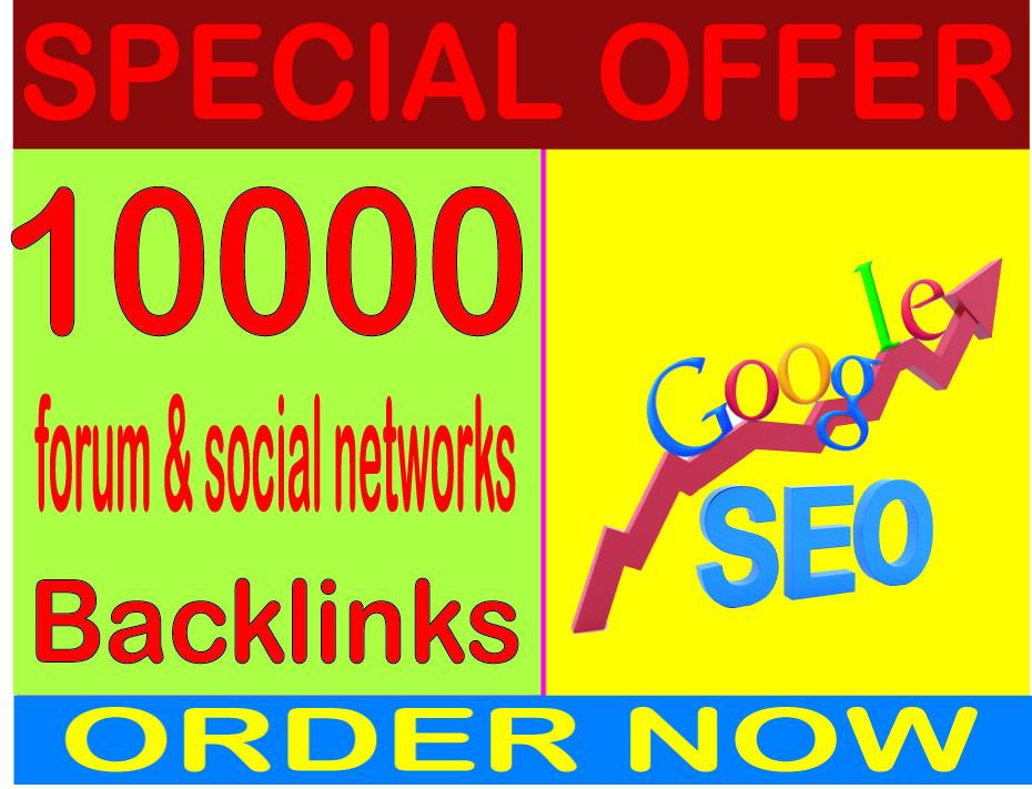 Boost SEO- Create 10000 Forum & Social networks High PR Metrics Backlinks 