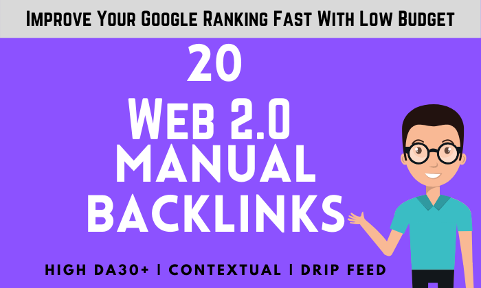 Dominate Google Rankings With 20 Dedicated Web 2.0 Mix Backlinks 