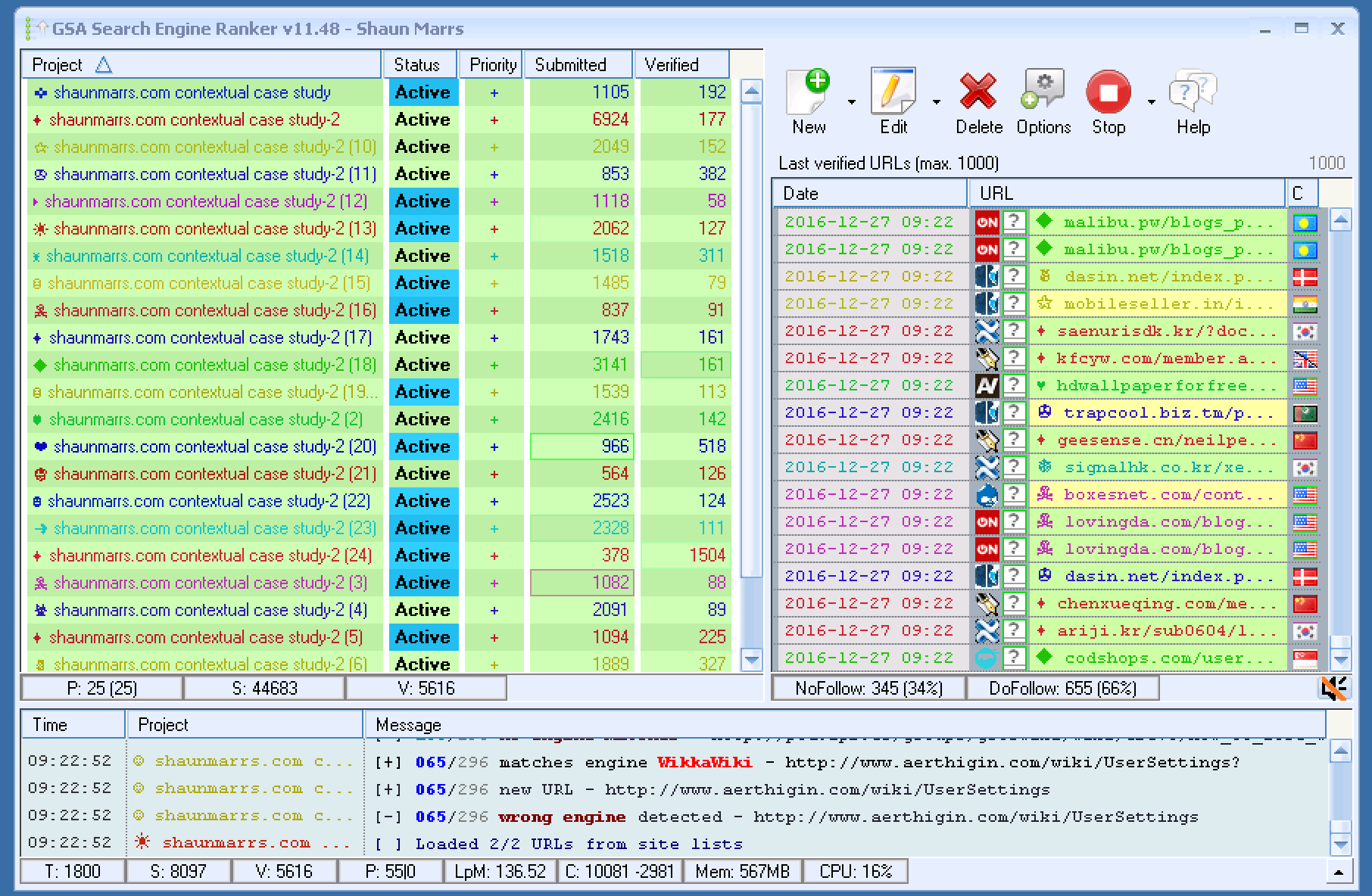 gsa search engine ranker verified list
