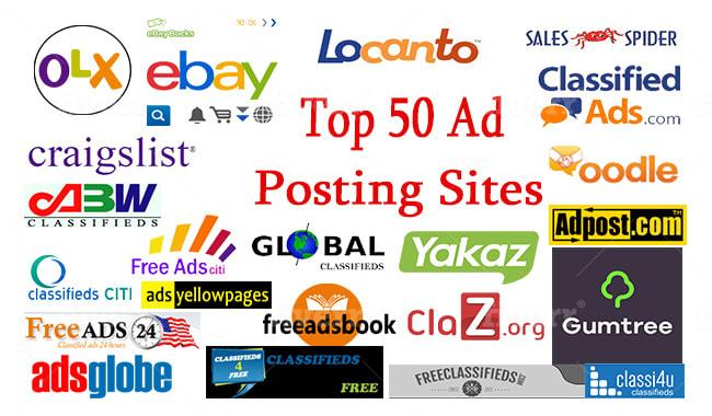 I will 50 manually post your ads on USA classified ad posting sites