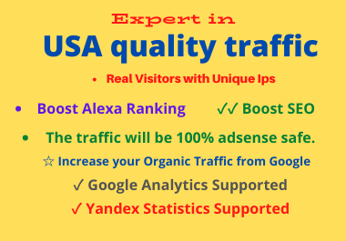 I will boost website ranking with USA quality traffic