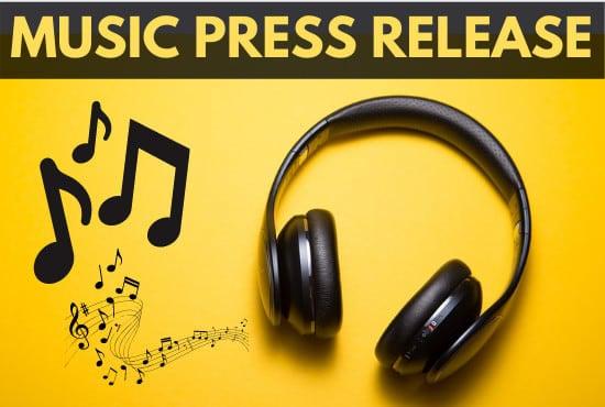 I will write and distribute your music press release and artist bio