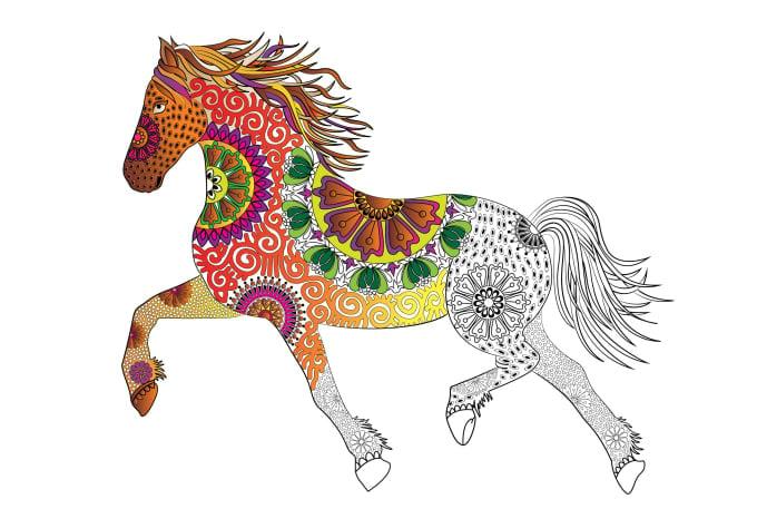 vector drawing zentangle Adult coloring book illustration