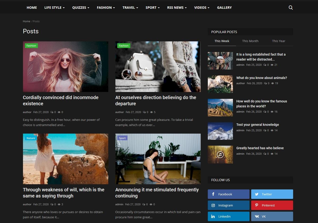 News & Magazine Portal Dynamic website with Admin Panel