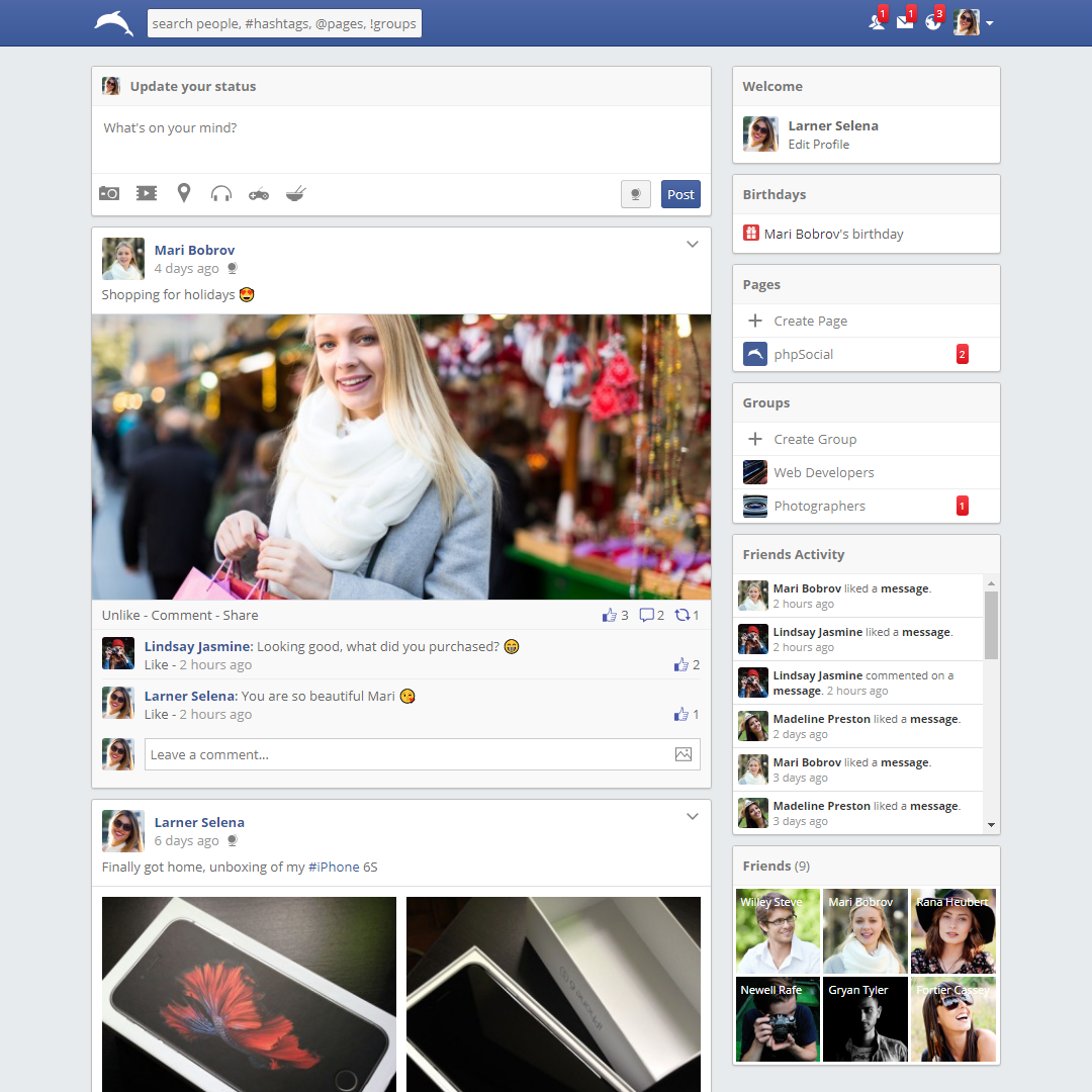 Facebook Similar Social Media Website - Full