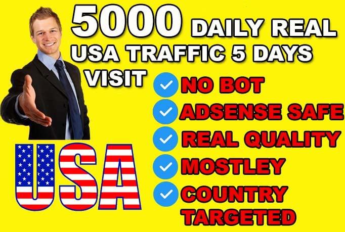 drive usa country target traffic, organic website visitors