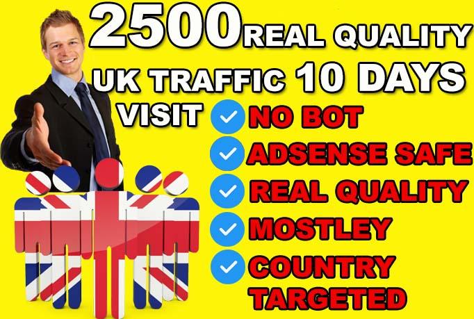 Send 25000 UK Real quality Visitors To Your Website 