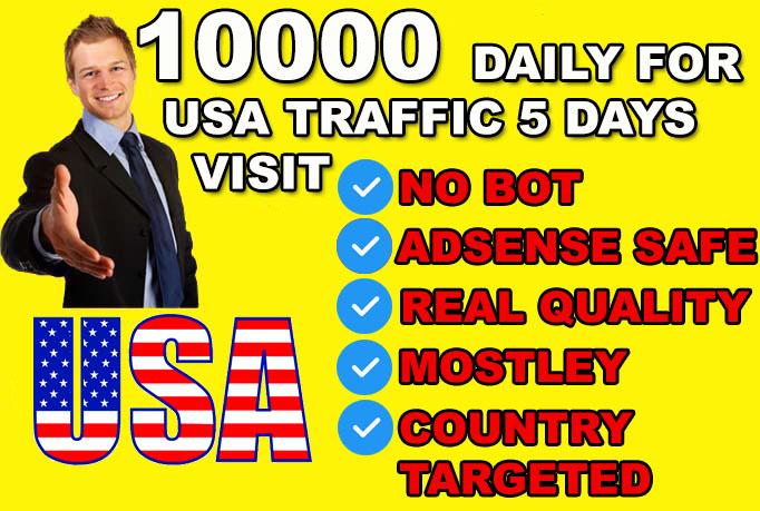 10000 daily for usa real quality target website traffic 