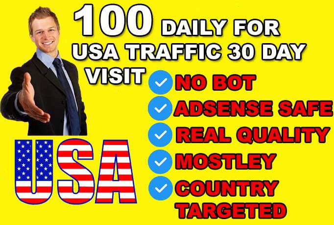send keyword targeted usa organic traffic with low bounce rate