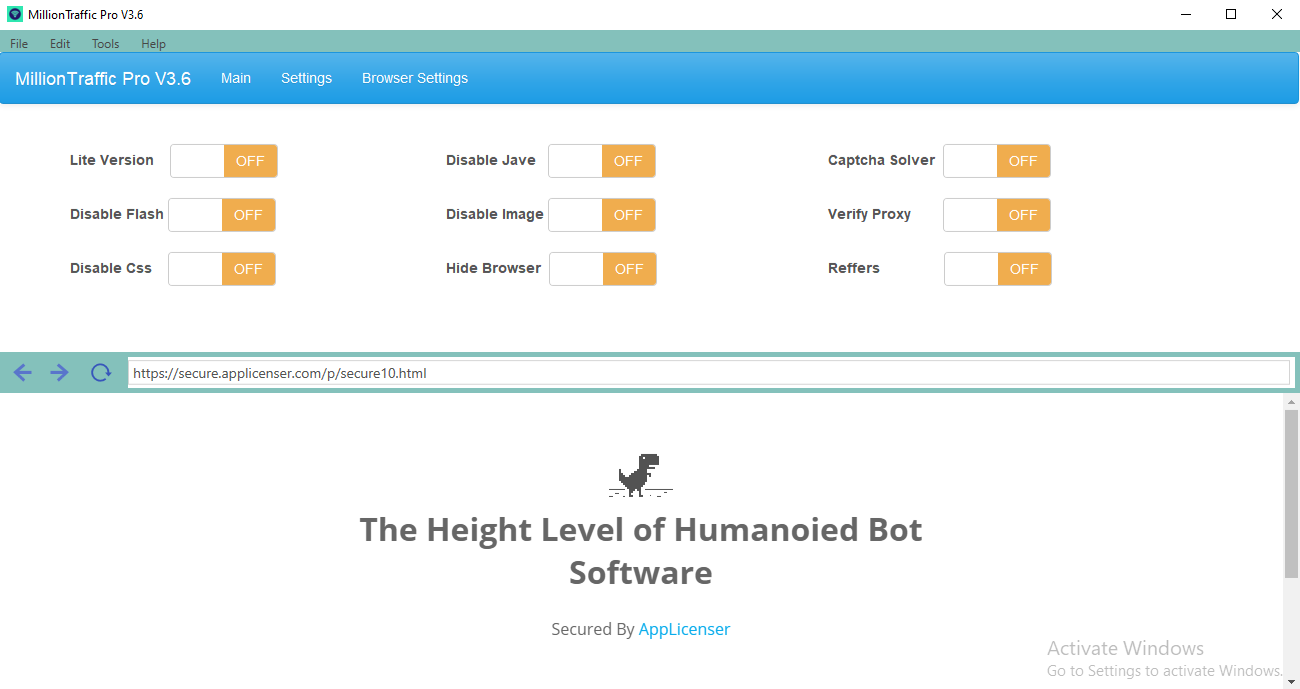 MillionTraffic Pro V3.9 - 2021 Edition - G. Analytics Visible Million Traffic Bot Software