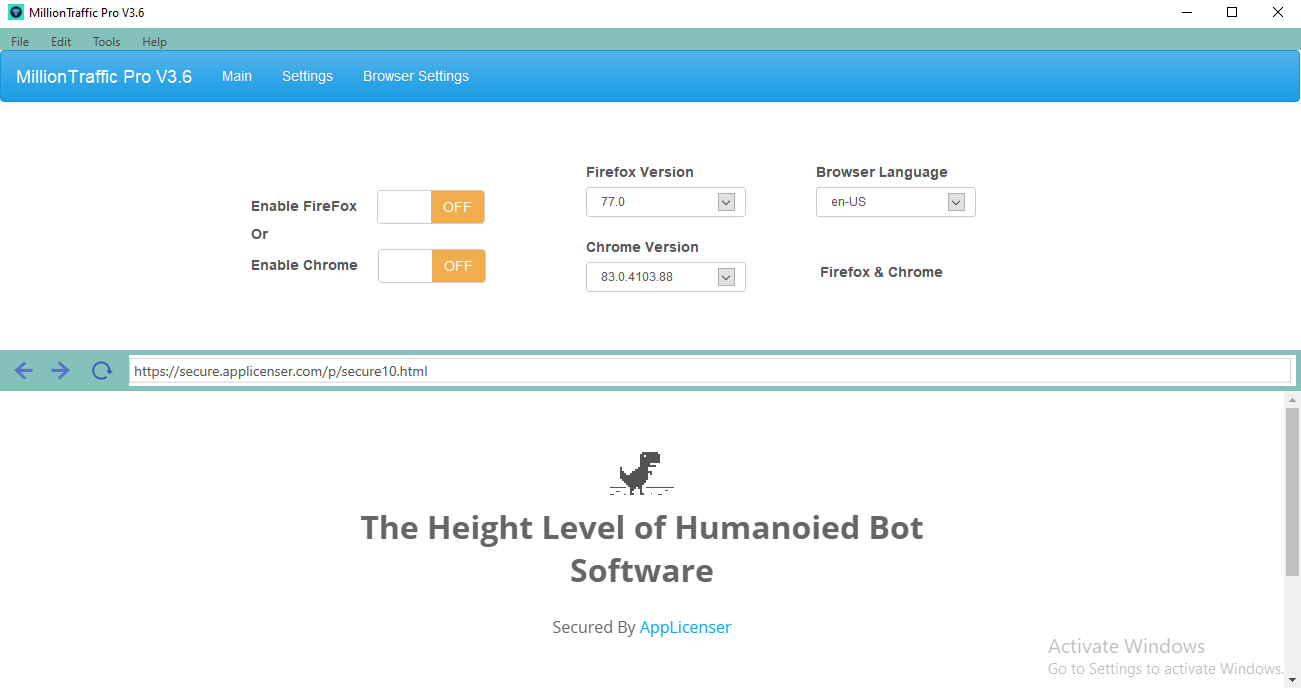MillionTraffic Pro V3.9 - 2021 Edition - G. Analytics Visible Million Traffic Bot Software