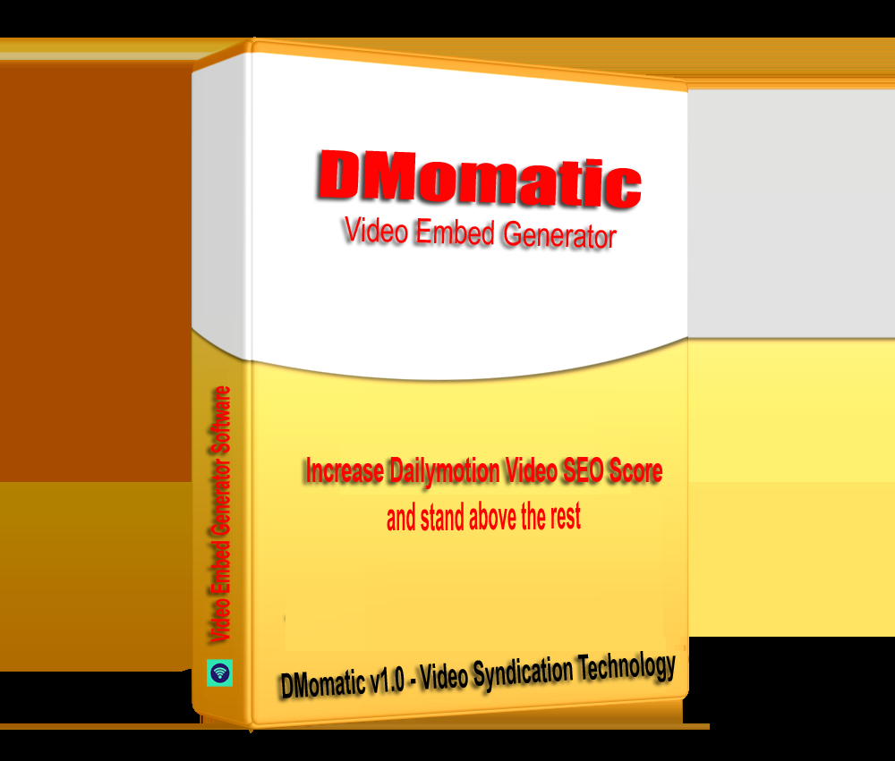 DMomatic - DailyMotion Video Syndication & SEO Embed generator software