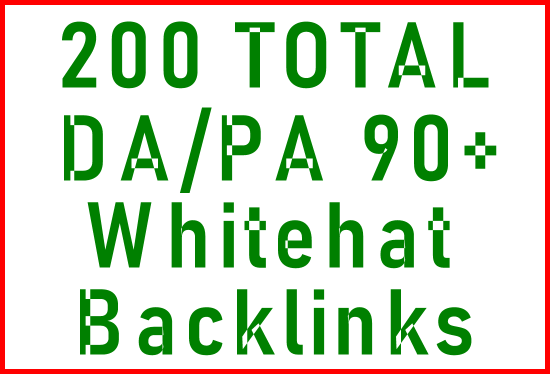 200 x 90+ DA/PA Whitehat Manually Submitted Backlinks