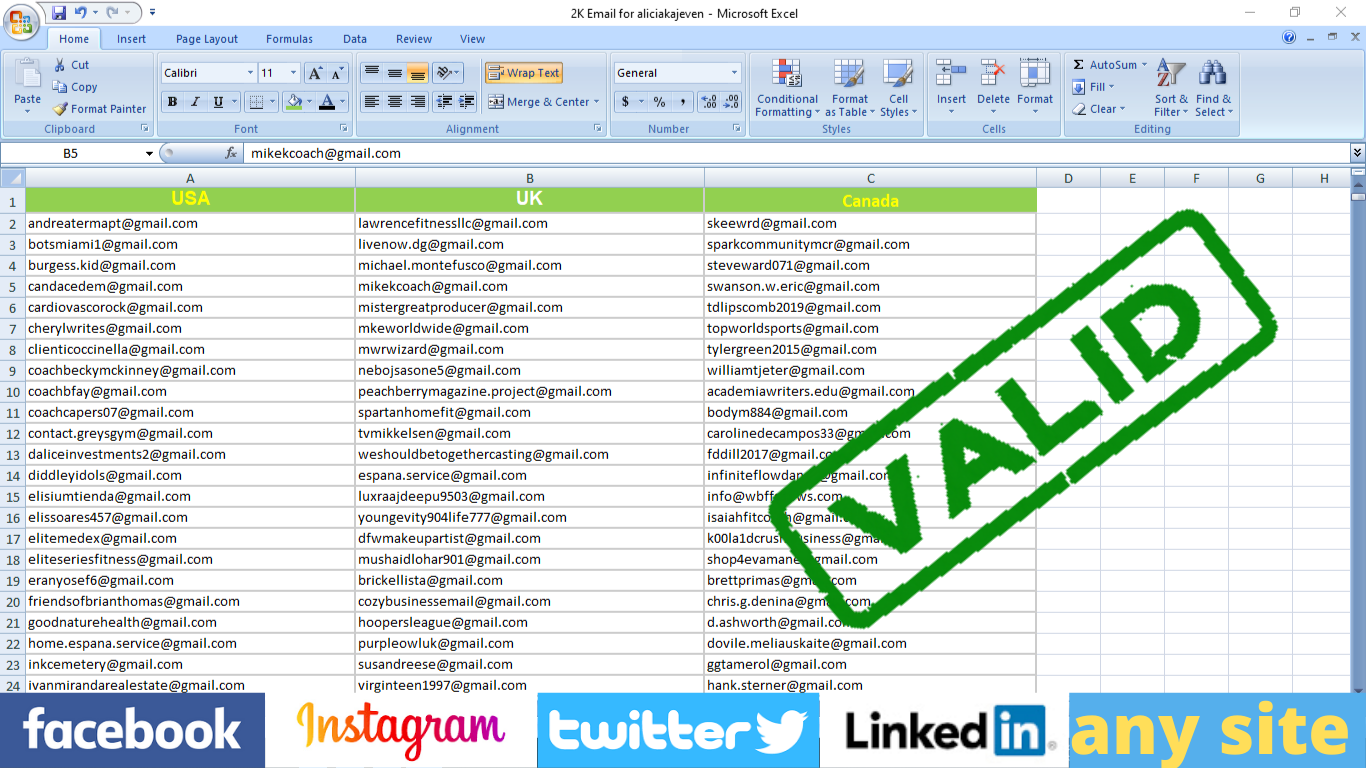 I will do high quality 4K plus any type of Performed Targeted Email list