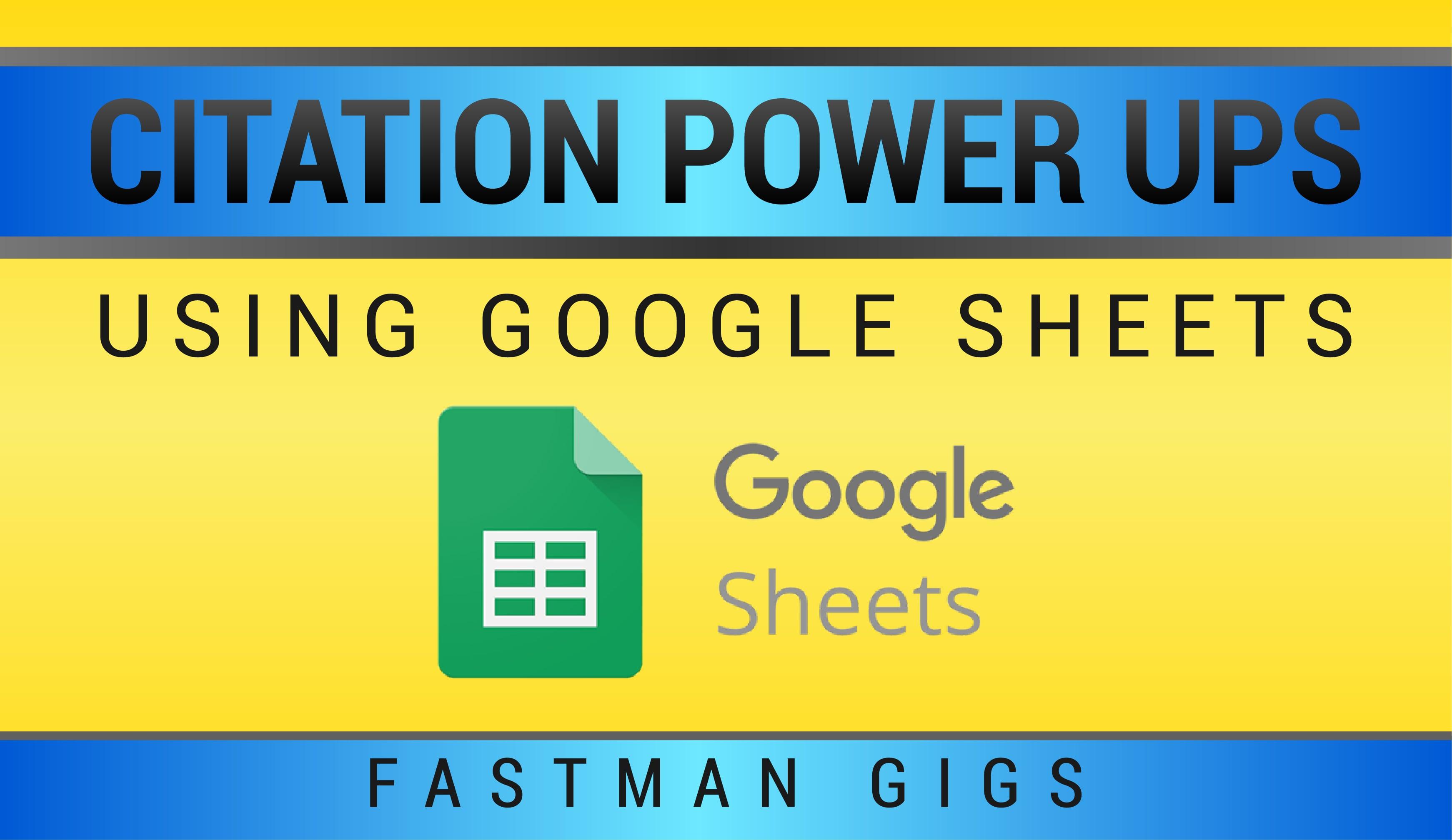 Citation Power Ups using sheets