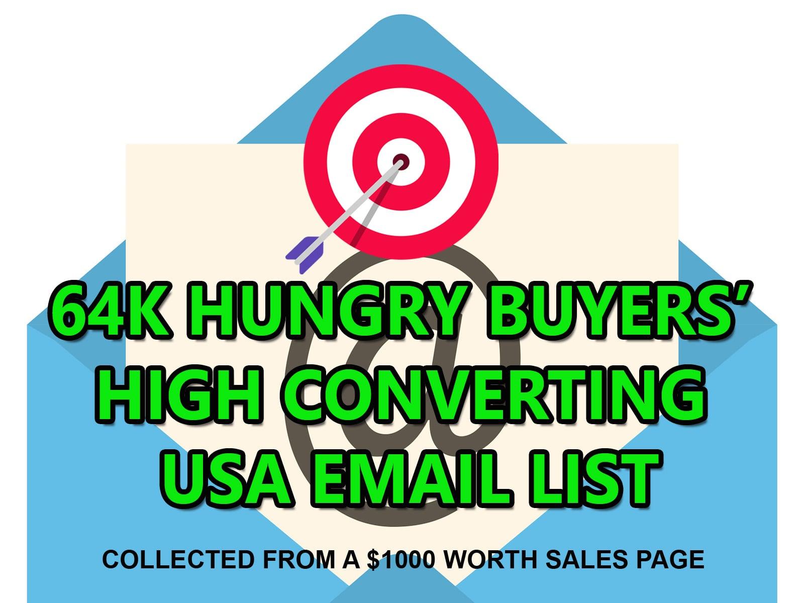 64k Verified USA Email List of High Quality Buyers