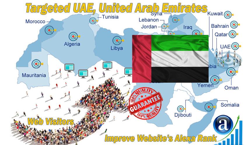 Emirati web visitors real targeted Organic web traffic from UAE, United Arab Emirates