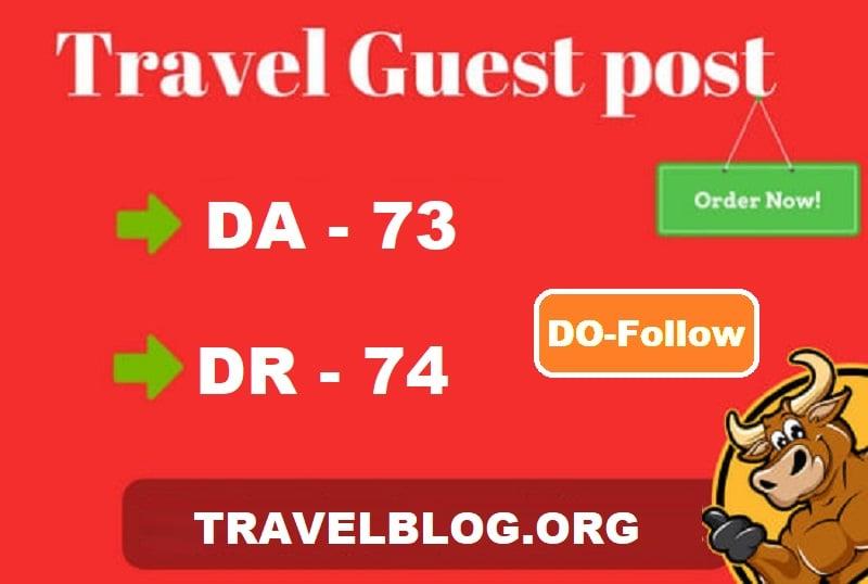 Publish guest post on quality travel blog DA-73