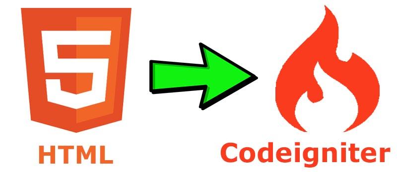 HTML to Codeigniter Dynamic Website Service