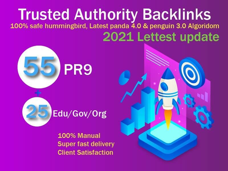 2021 Exclusive Offer-75 Backlinks 50 PR9 +25 EDU/GOV 80+DA manually Do Safe SEO Increase Google