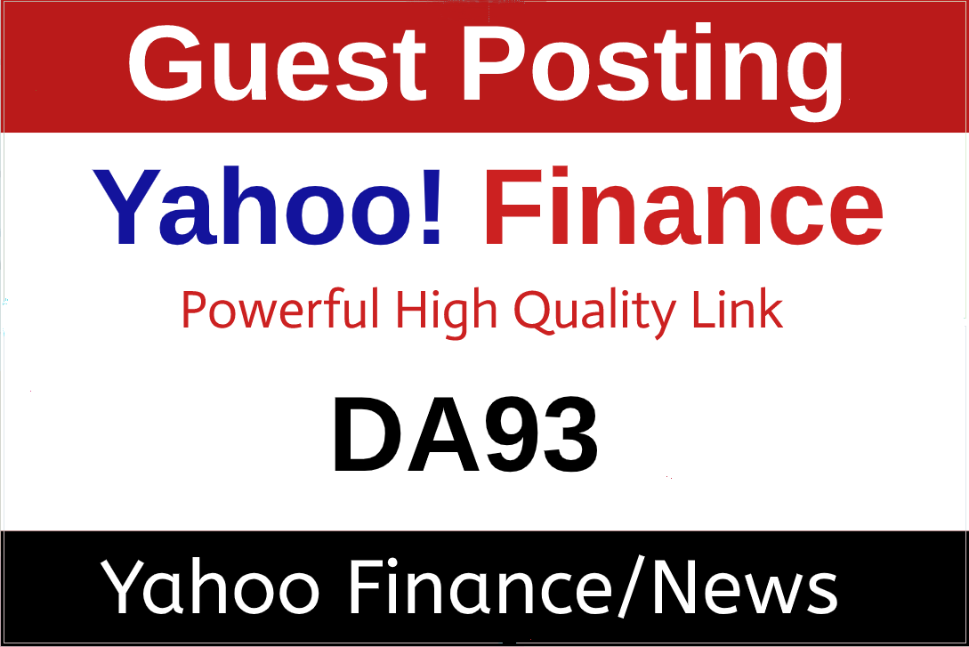 I Will Publish A Press Release/Guest Post on Yahoo Finance/News, DA99