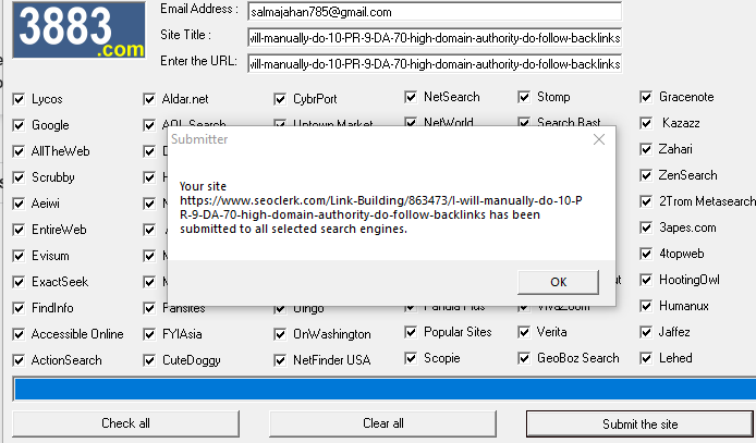 Give Your Website or Link 60+ Search Engines