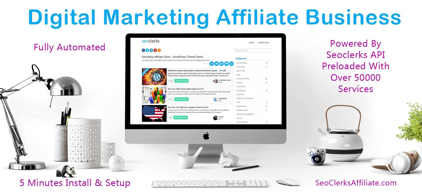 Seoclerks Affiliate Store WordPress Theme