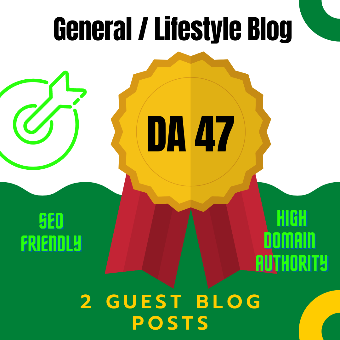 Publish 2 Premium Guest Posts - High DA 47 - BPN 