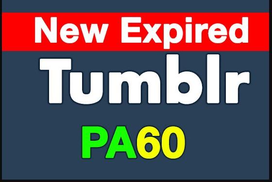  Register 10 Expired Tumblr Blogs PA60 Plus With Unique IP