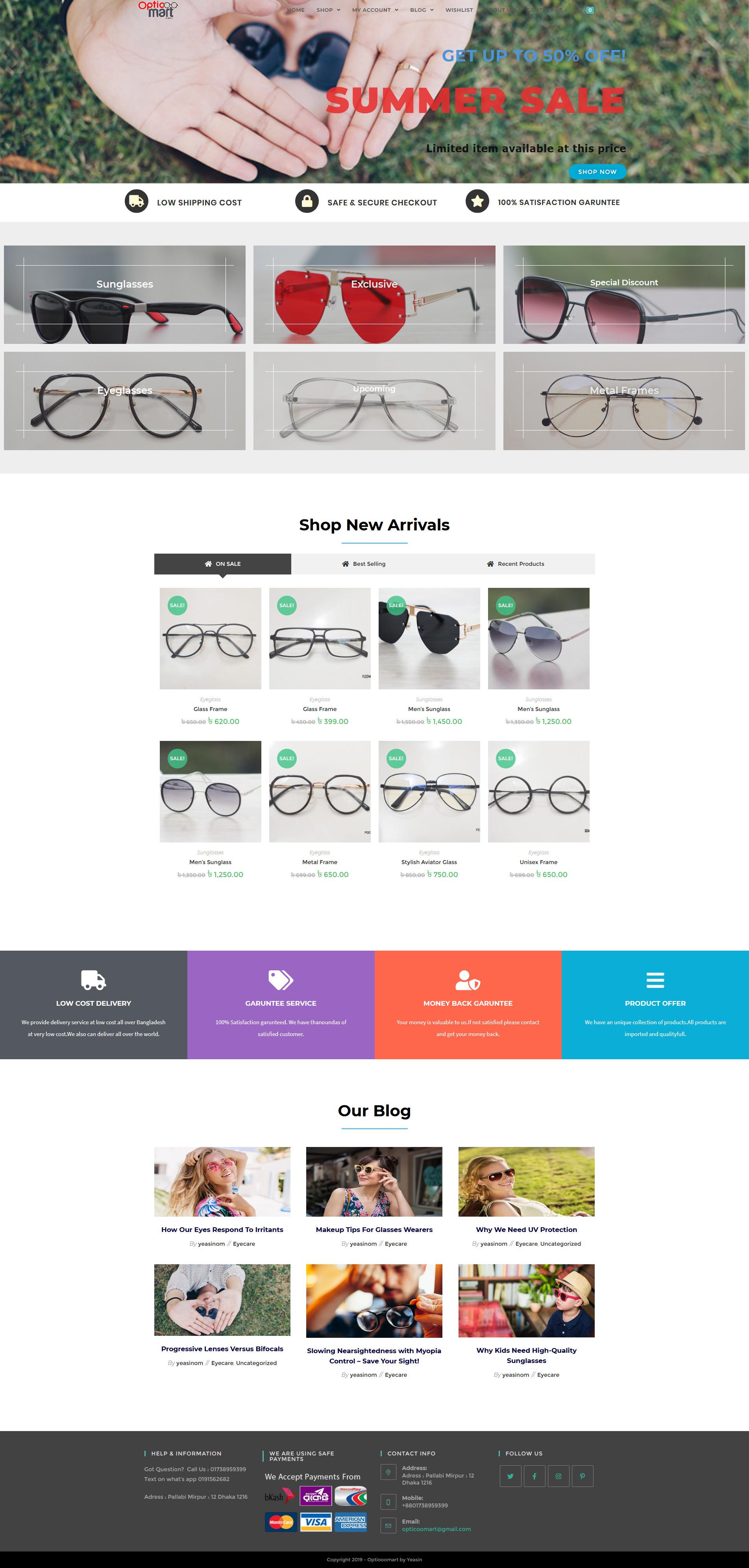 Create Wordpress ecommerce or blog site