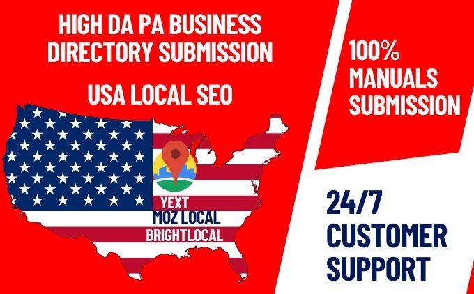 I will Create 350 USA local citations or Local Business Listing ,Directory submission For Usa Local