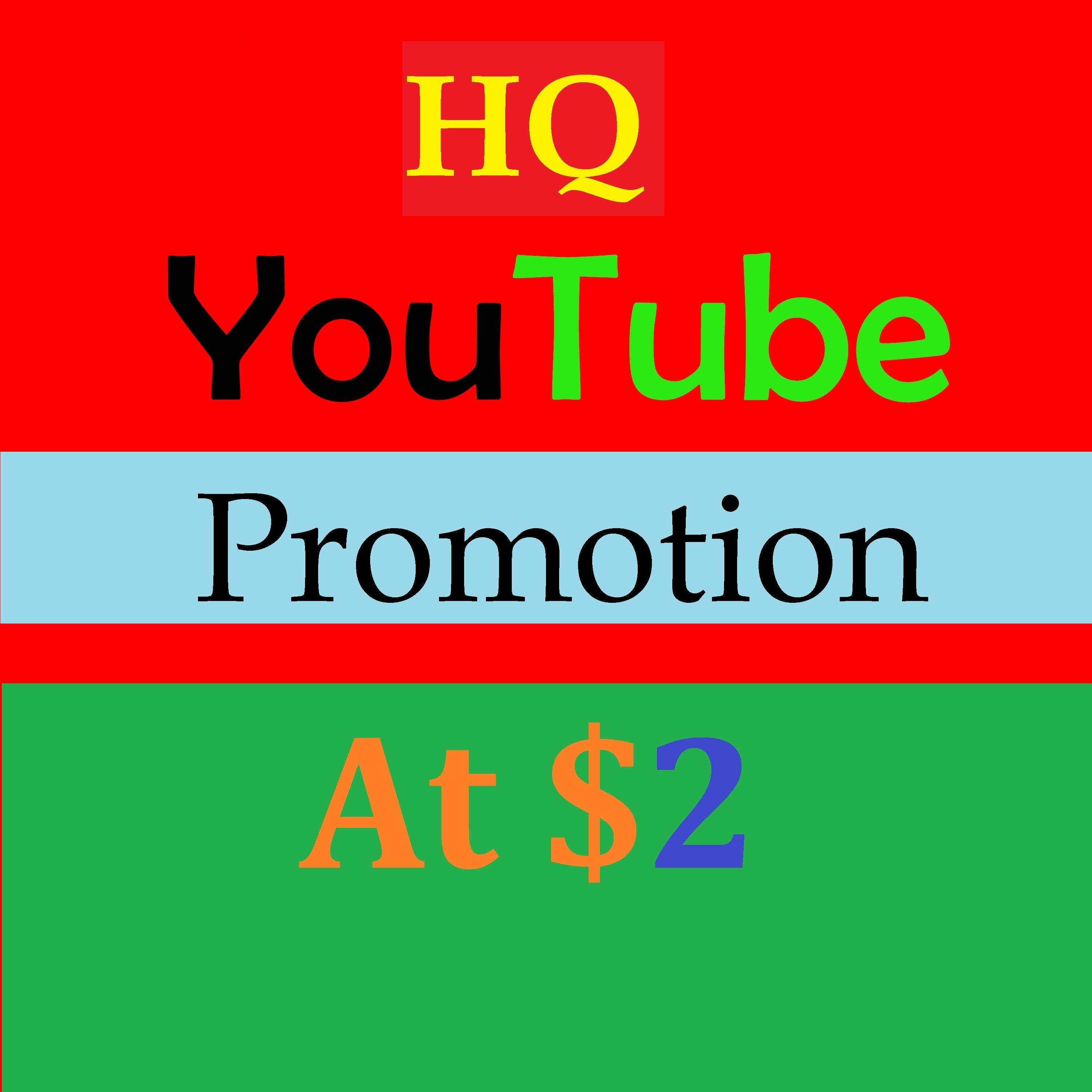 Social Media (YouTube) Promotion services 
