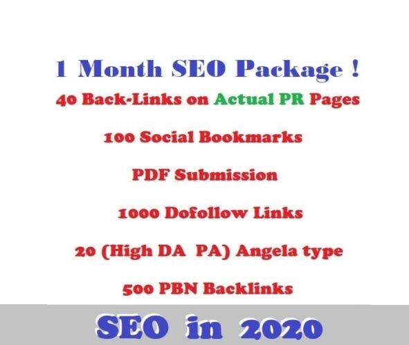 1 Month SEO! Actual Pr links,article submission,dofollow,social bookmarks ...EDU