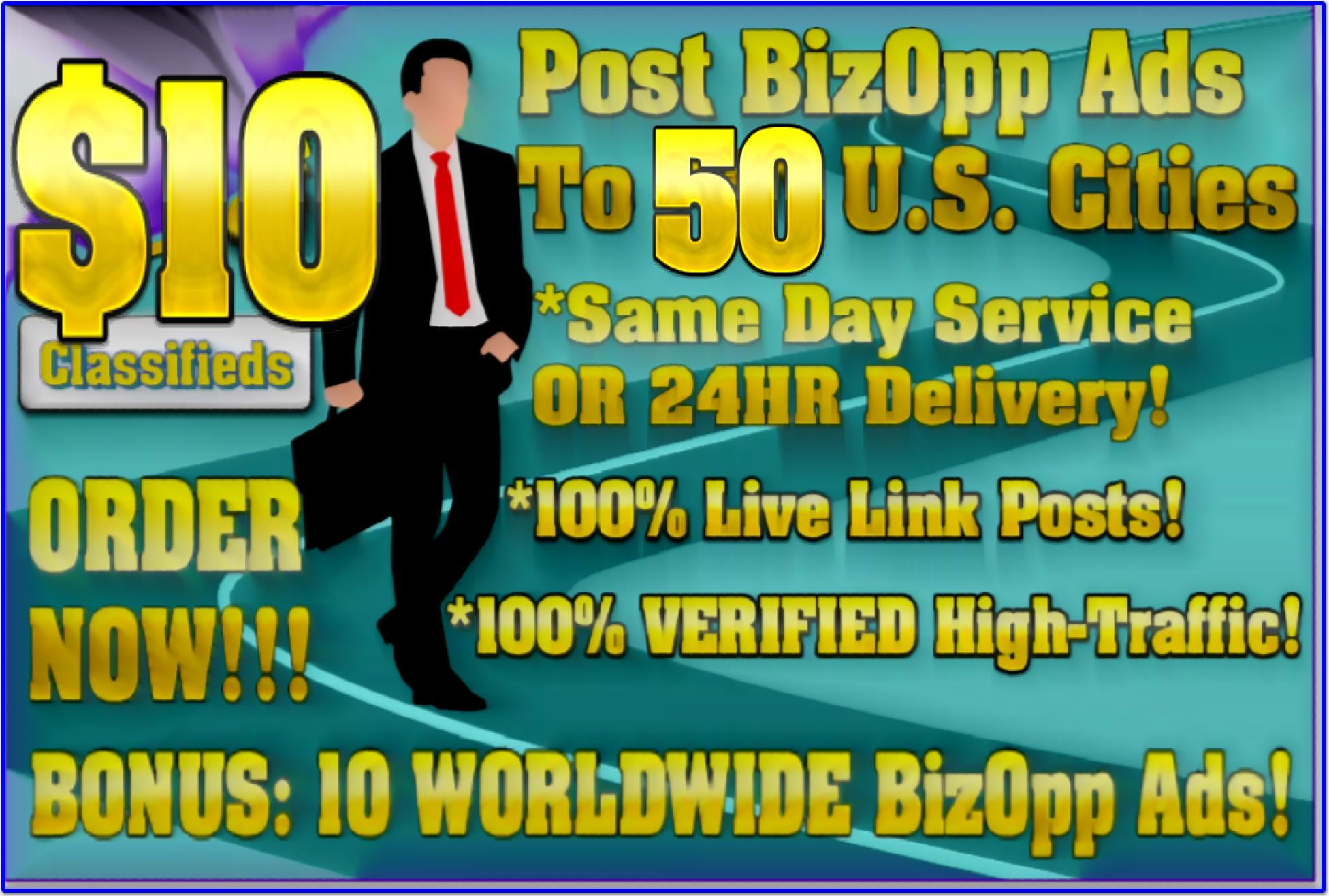 Business Opportunity Ads Submitted to 50 U.S. Cities