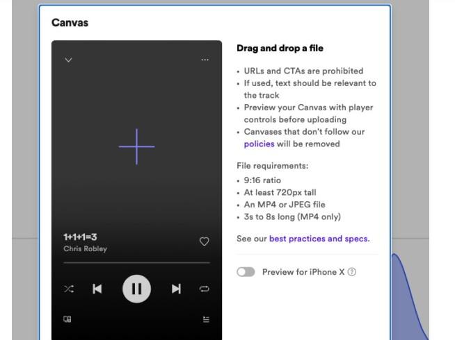  Format your MP4 to a 9.16 720px Spotefi Music Canvas 