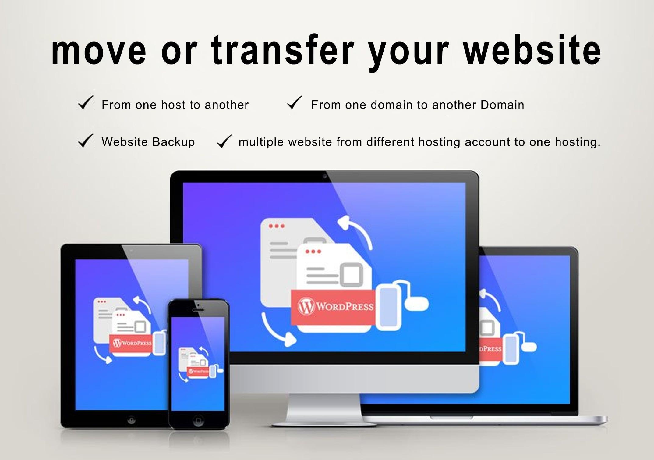 move or transfer your website to new host or domain