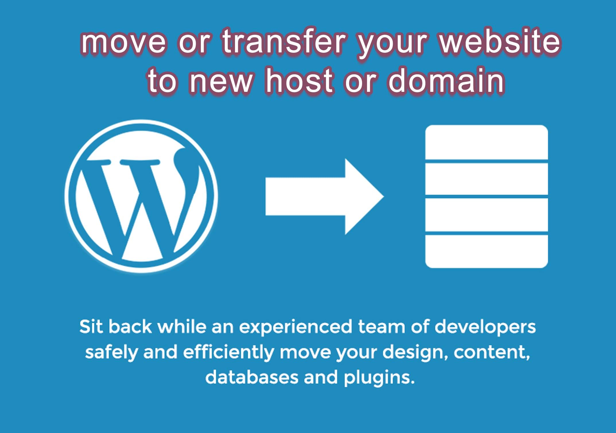 move or transfer your website to new host or domain