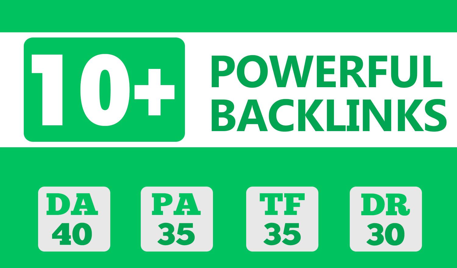 Provide 10 DA PA 40+ backlinks to Boost your Google Ranking