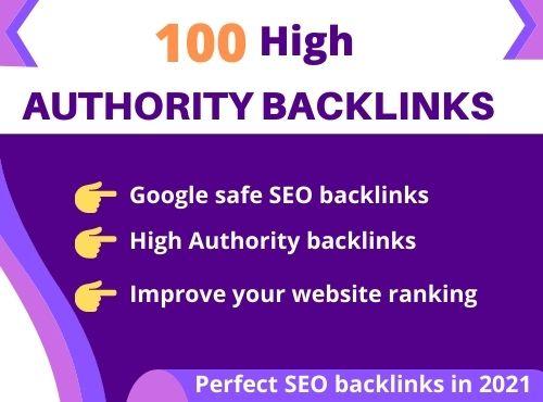I will do 100 High Authority backlinks manually high tf